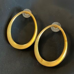 Stella and dot bronze hoop earrings